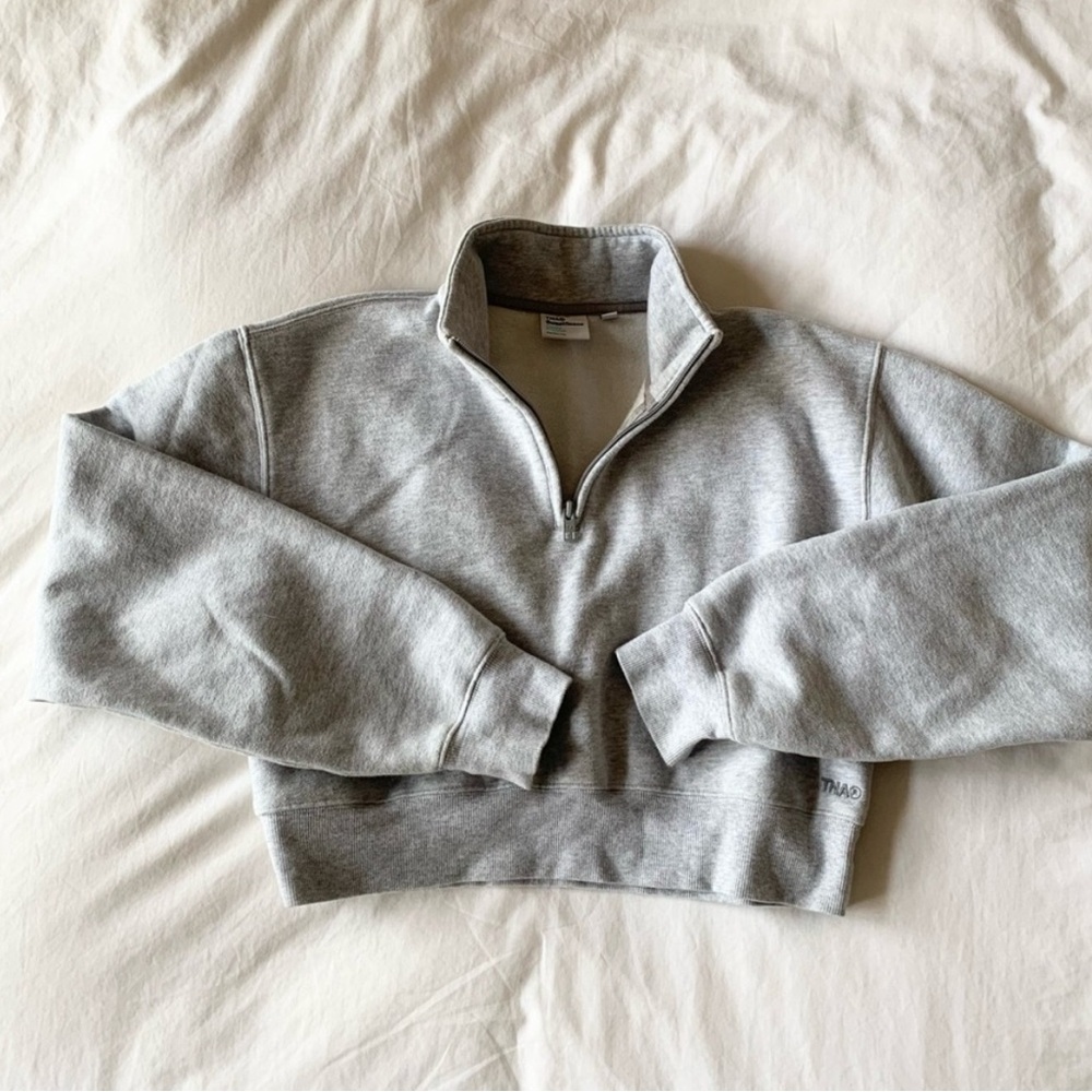 Aritzia TNA Cozy Fleece Half Zip-Up Sweater